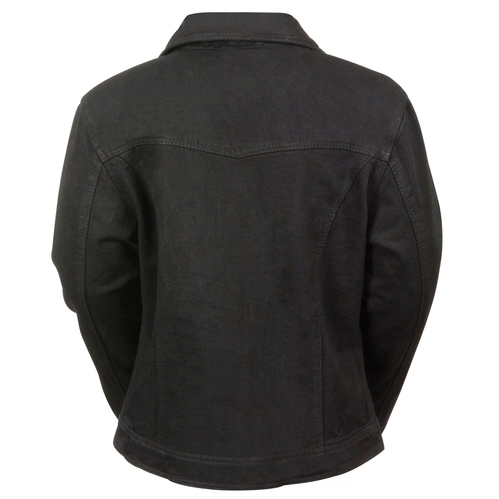 Milwaukee Leather MDL2000 Ladies Black Denim Jacket with Studded Spikes