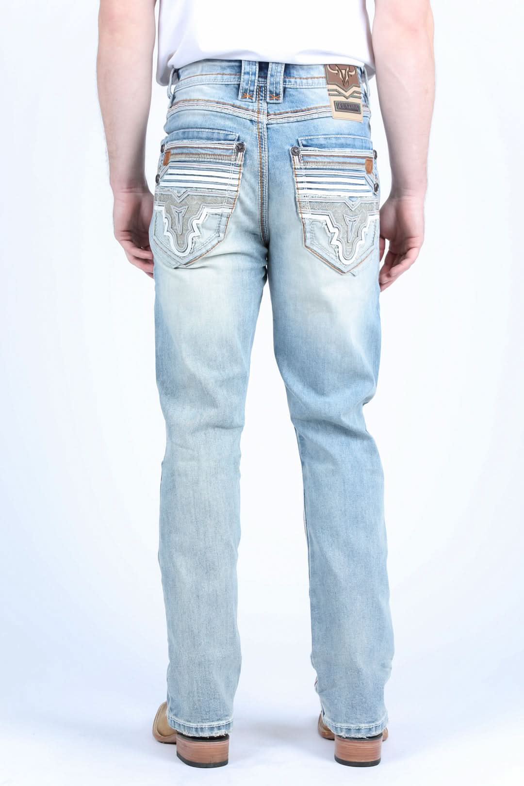 Holt Men's Indigo Slim Boot Cut Jeans