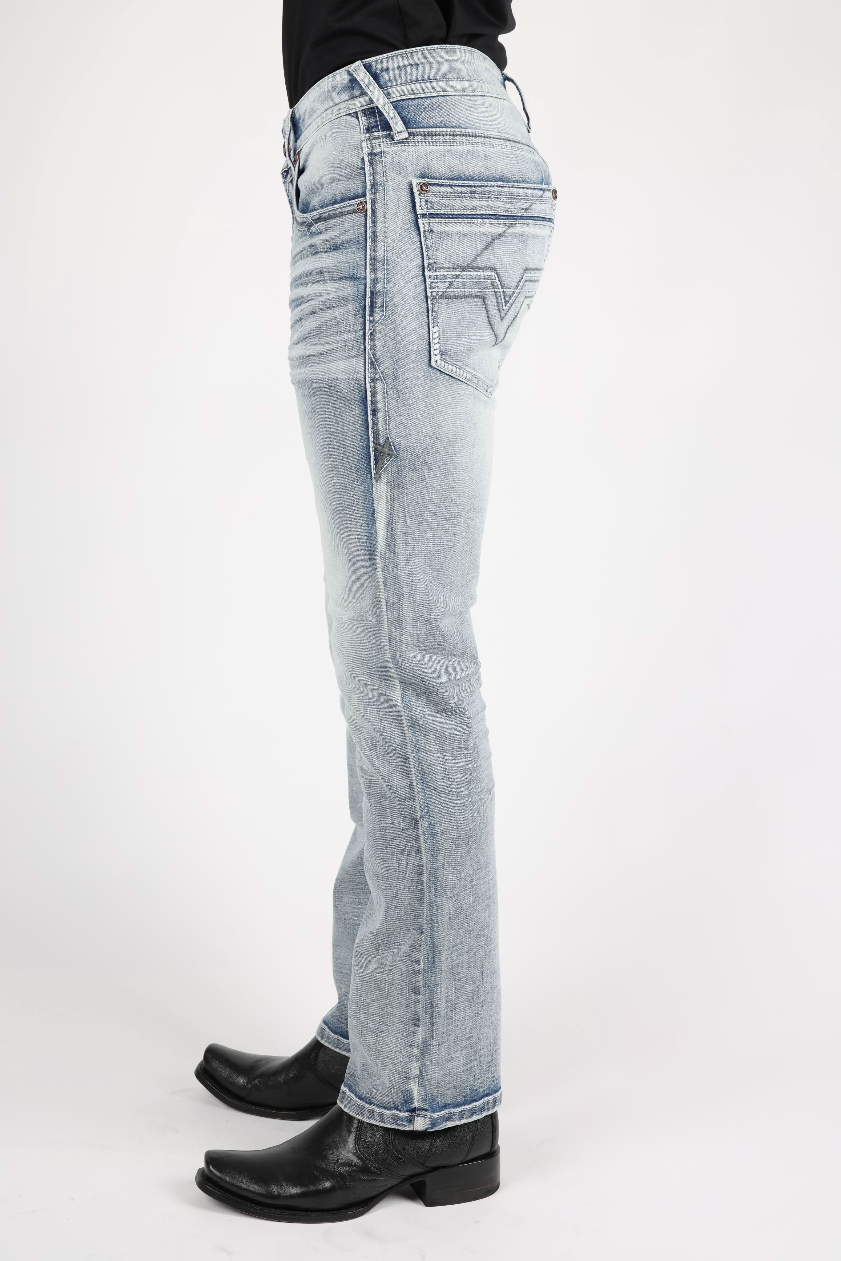 Holt Men's Light Blue Boot Cut Jeans