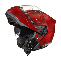 Daytona Glide Modular Motorcycle Helmet - DOT Approved, Bluetooth Ready, Dual Visor, Men/Women/Youth - Black Cherry