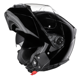 Daytona Glide Modular Motorcycle Helmet - DOT Approved, Bluetooth Ready, Dual Visor, Men/Women/Youth - Hi-Gloss Black