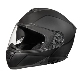 Daytona Glide Modular Motorcycle Helmet - DOT Approved, Bluetooth Ready, Dual Visor, Men/Women/Youth - Dull Black
