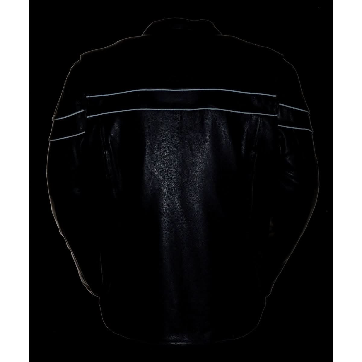 Milwaukee Leather ML1408 Men's Black 'Savage' Sporty Crossover Leather Jacket