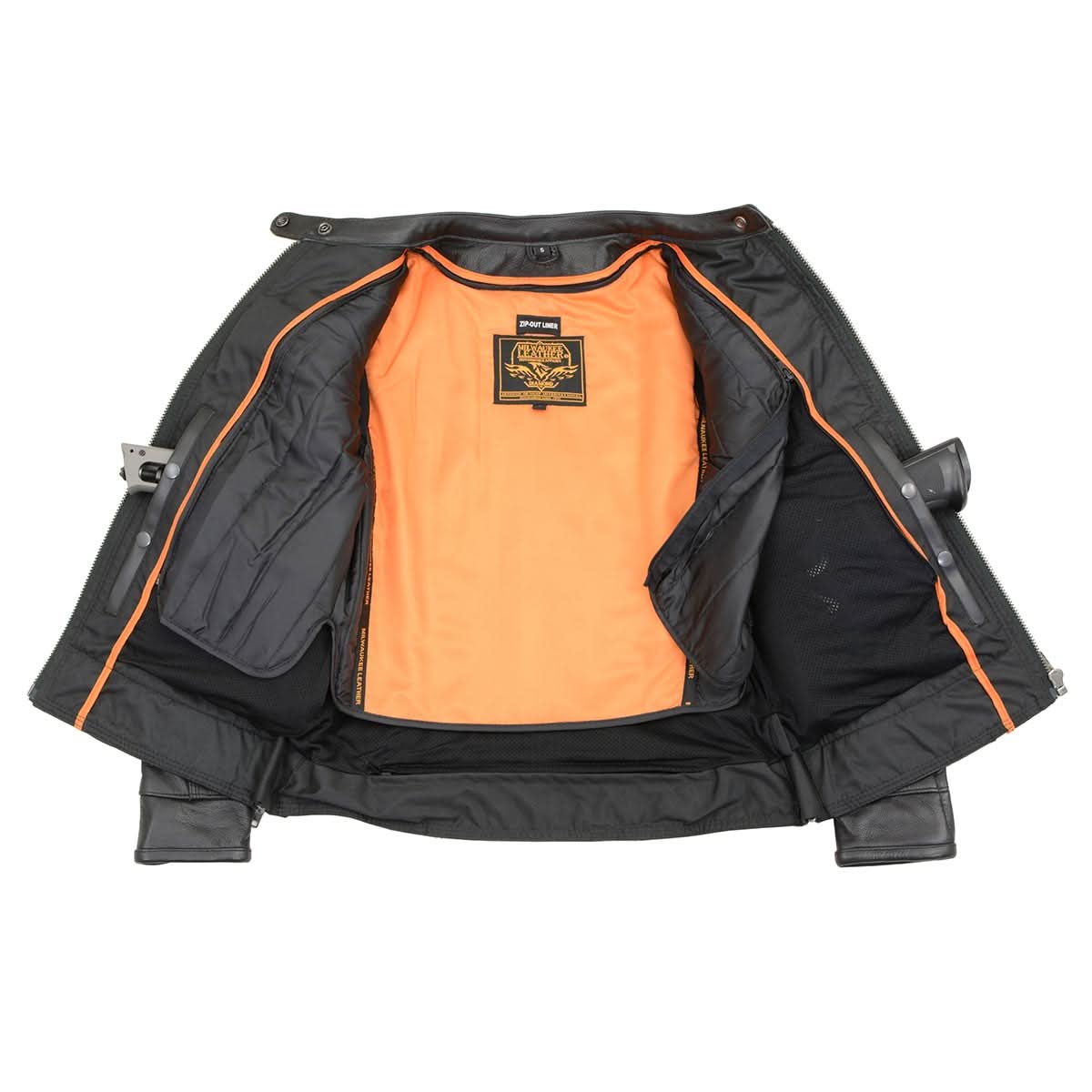 Milwaukee Leather MLL2552 Women's Premium Black Leather Motorcycle Rider Jacket w/ Cool-Tec Leather Treatement