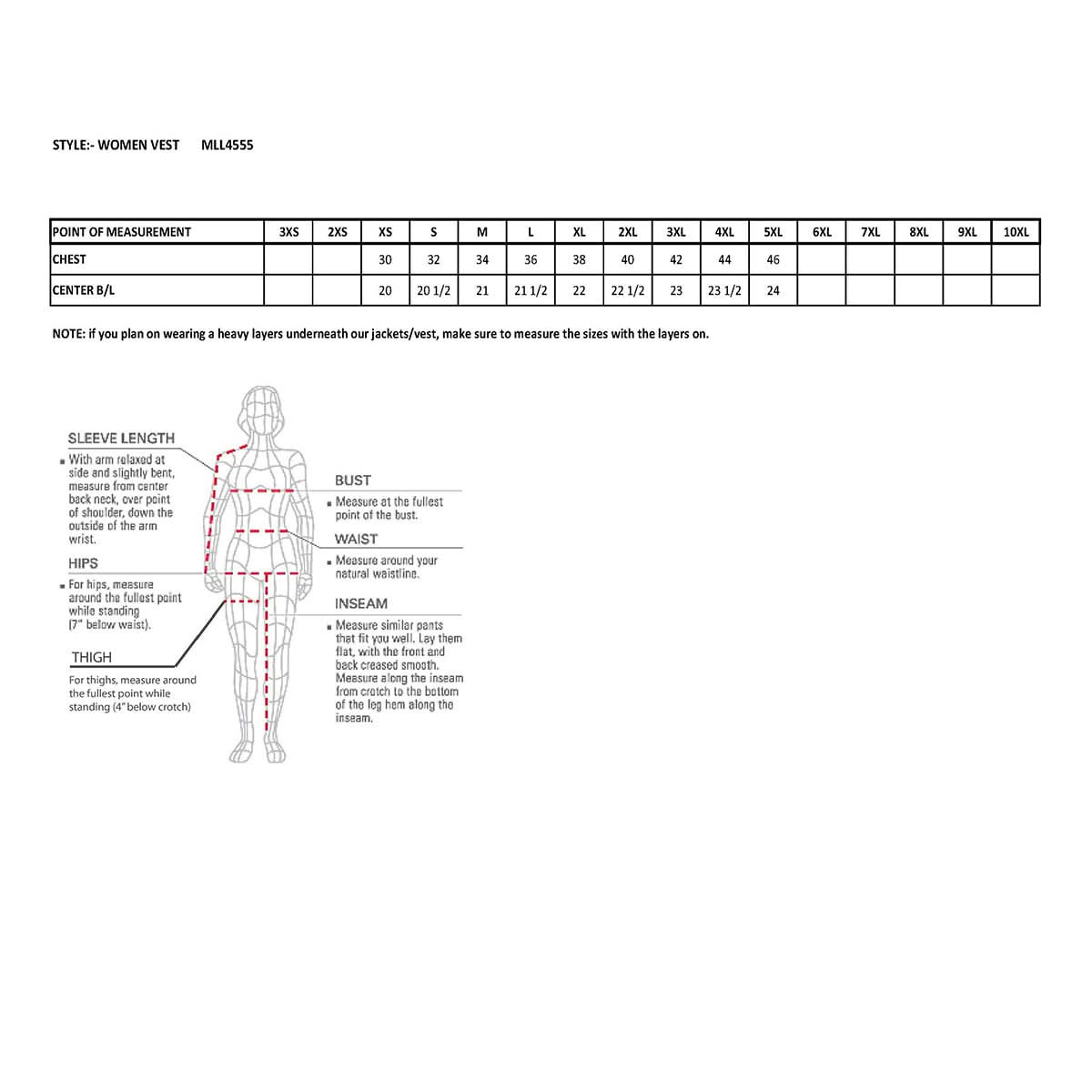 Milwaukee Leather MLL4555 Women's Black Premium Leather Zipper Closure Motorcycle Rider Vest w/ Stretch Side Panel