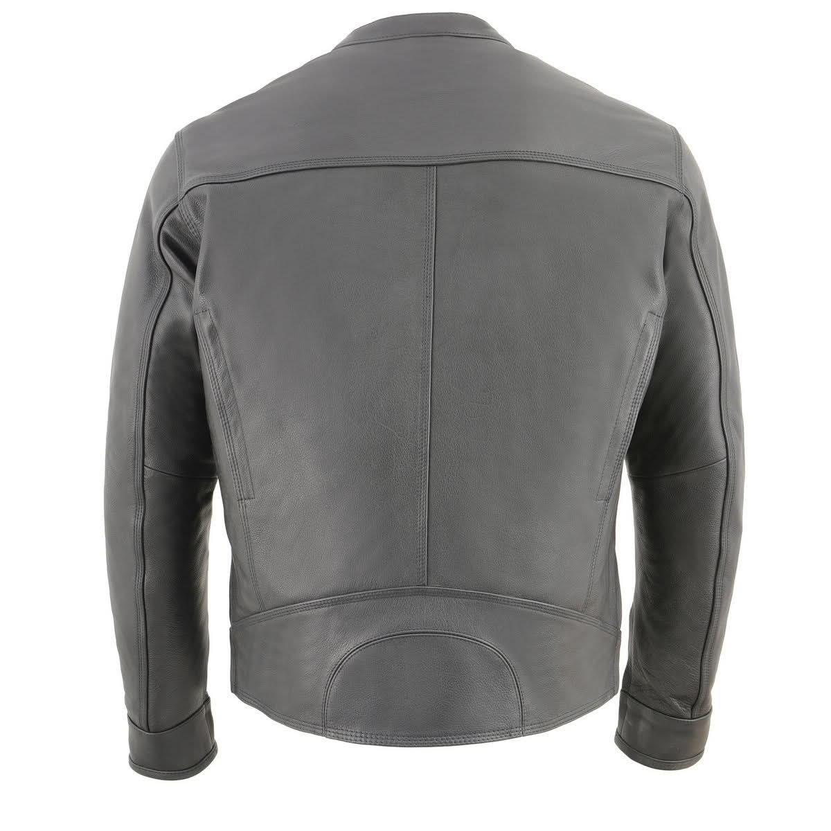 Milwaukee Leather MLM1551 Men's Black Lightweight Premium Leather Motorcycle Jacket w/ Cool-Tec Leather Treatement