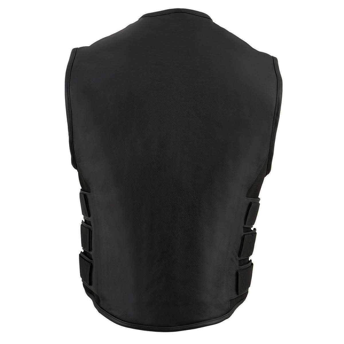 Milwaukee Leather MLM3500 Men's Swat Style Rider Leather Vest w/ Single Panel Back for Club Patches
