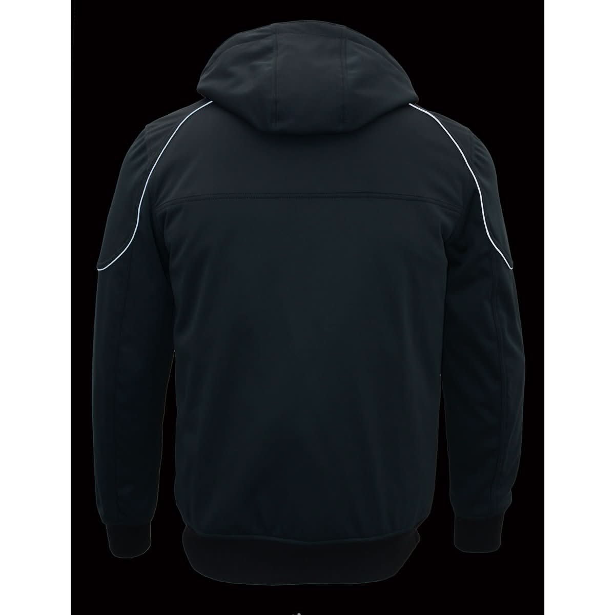 Nexgen Heat MPM1761SET Men’s Black 'Heated' Soft Shell Racing Style Motorcycle Heated Jacket for Riding w/ Battery