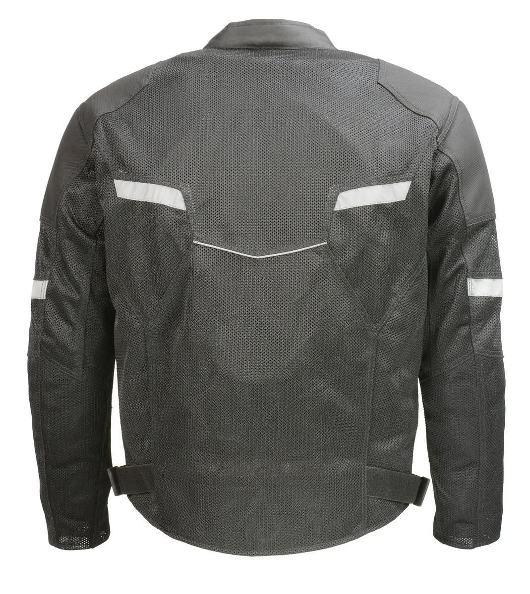 Milwaukee Leather MPM1792 Men's Black CE Armored Textile Motorcycle Jacket- All Season Biker Jacket