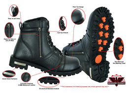 Hardtrack Men's 6"  Leather Boots – Black