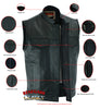 Gunslinger Leather Biker Vest