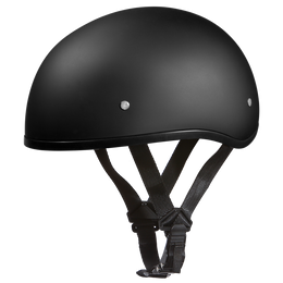 D1-BNS D.O.T. DAYTONA SKULL CAP W/O VISOR - DULL BLACK Helmets Daytona Helmets