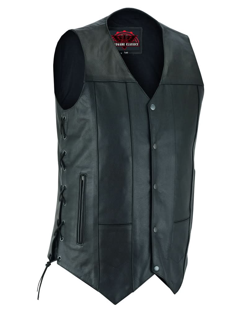GearGuard Men's Utility Motorcycle Vest - Black