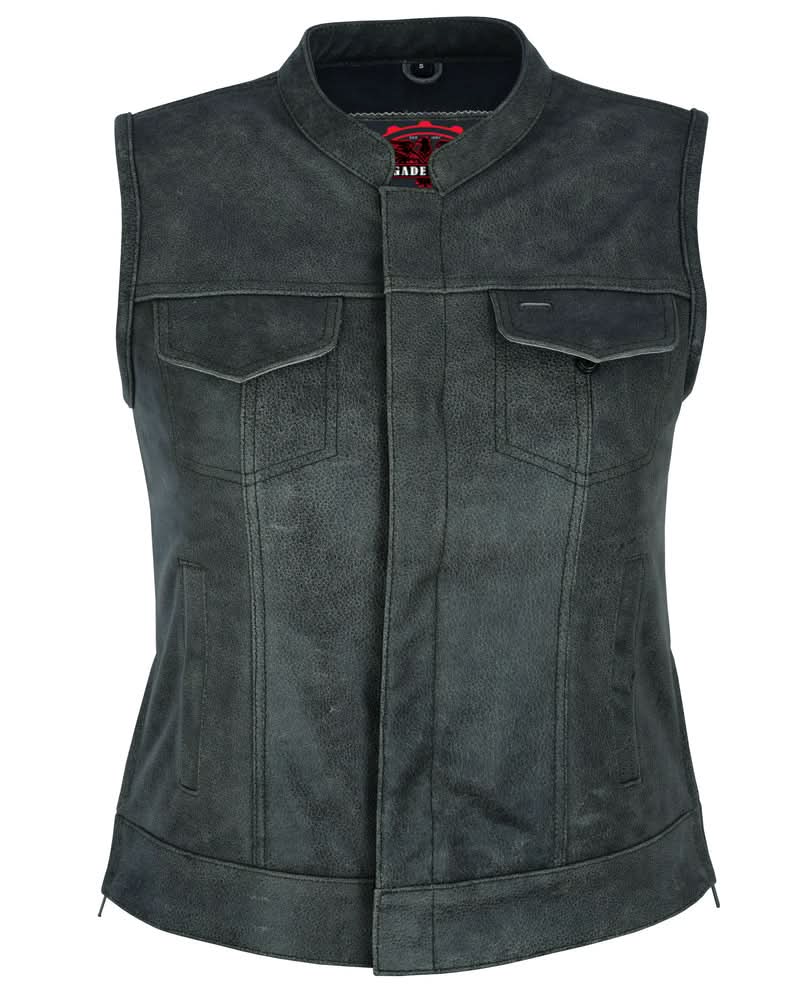 Floriana Women's leather motorcycle vest