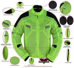 Elite Men's High-Vis Performance Mesh Jacket