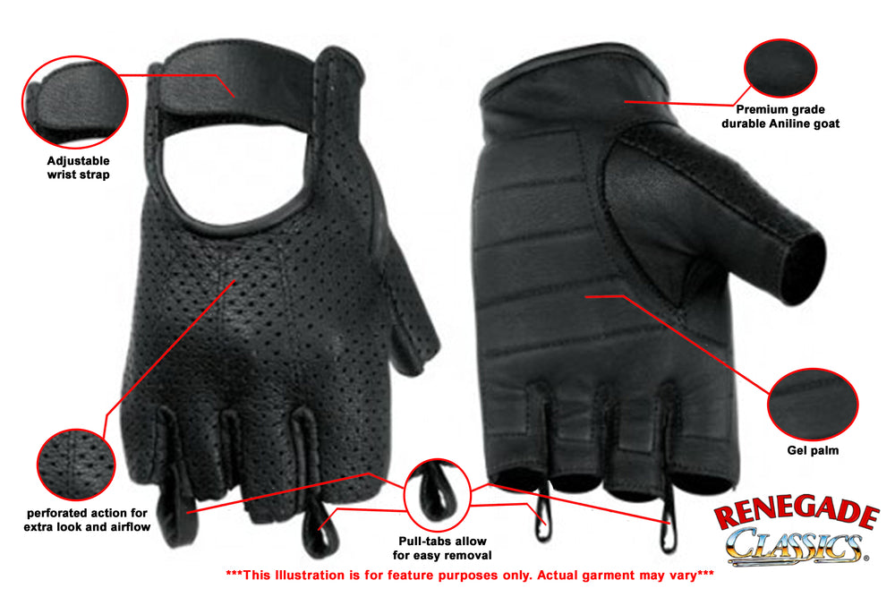 RC14 Perforated Fingerless Glove