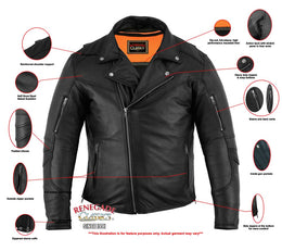 Black Speed Men’s Motorcycle Leather Jacket Men's Leather Jackets Renegade Classics
