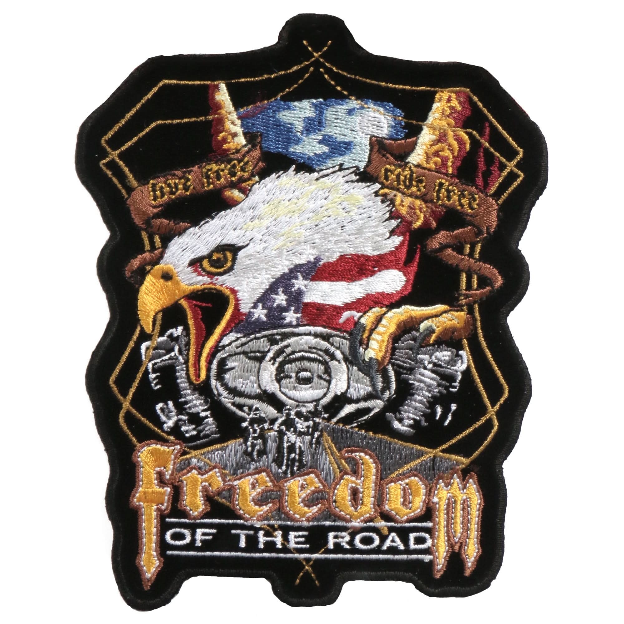 Hot Leathers 5" x 6" Midnight Eagle Biker Patch