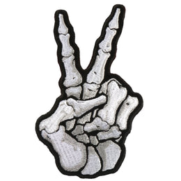 Hot Leathers 3" x 5" Skeleton Peace Sign Patch