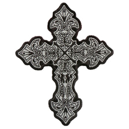 Hot Leathers 4" x 5" Reflective Crucifix Patch