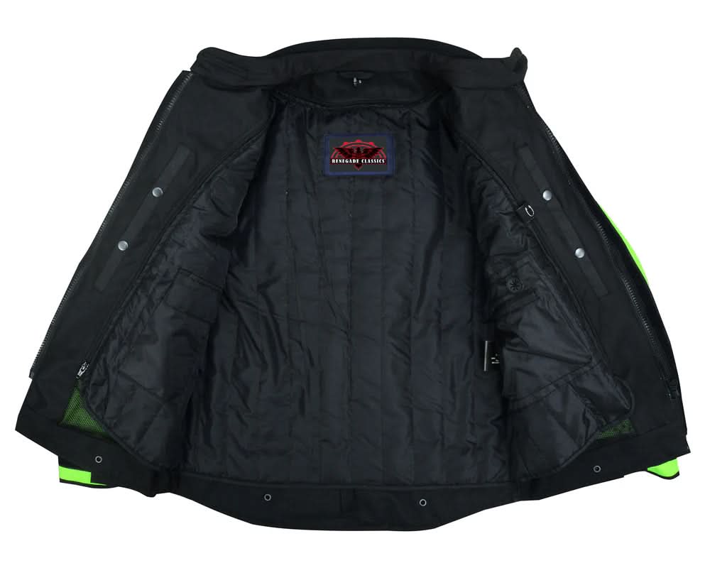 Prism  Hi-Vis Mens Textile Motorycyle Jacket