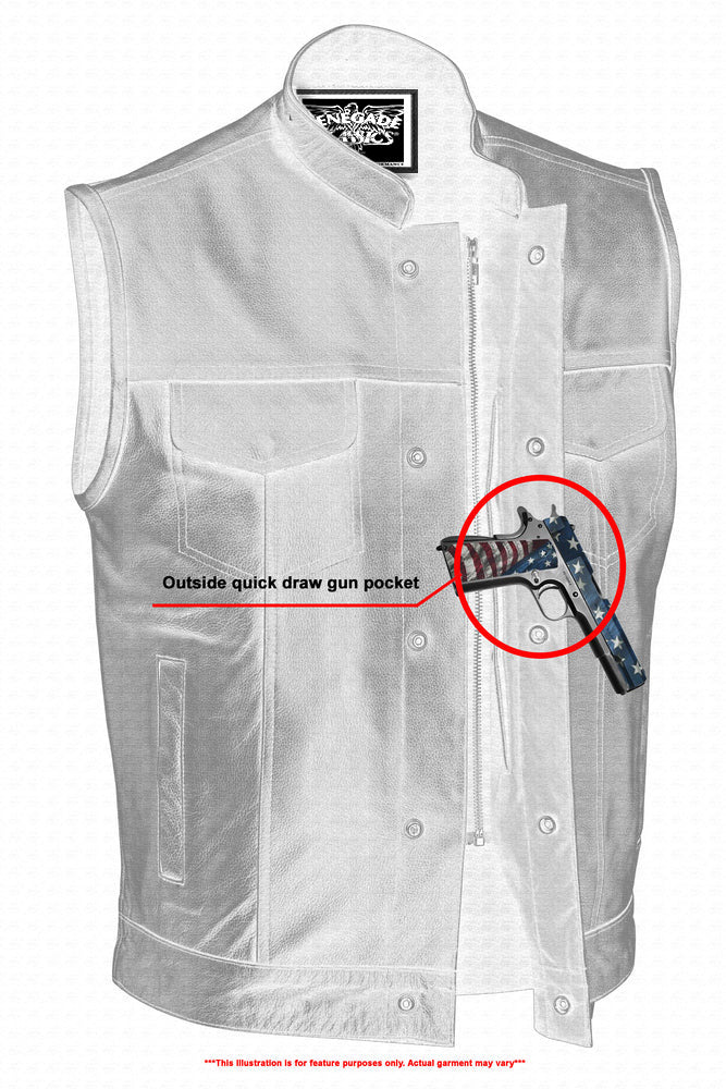 Gunslinger Leather Biker Vest