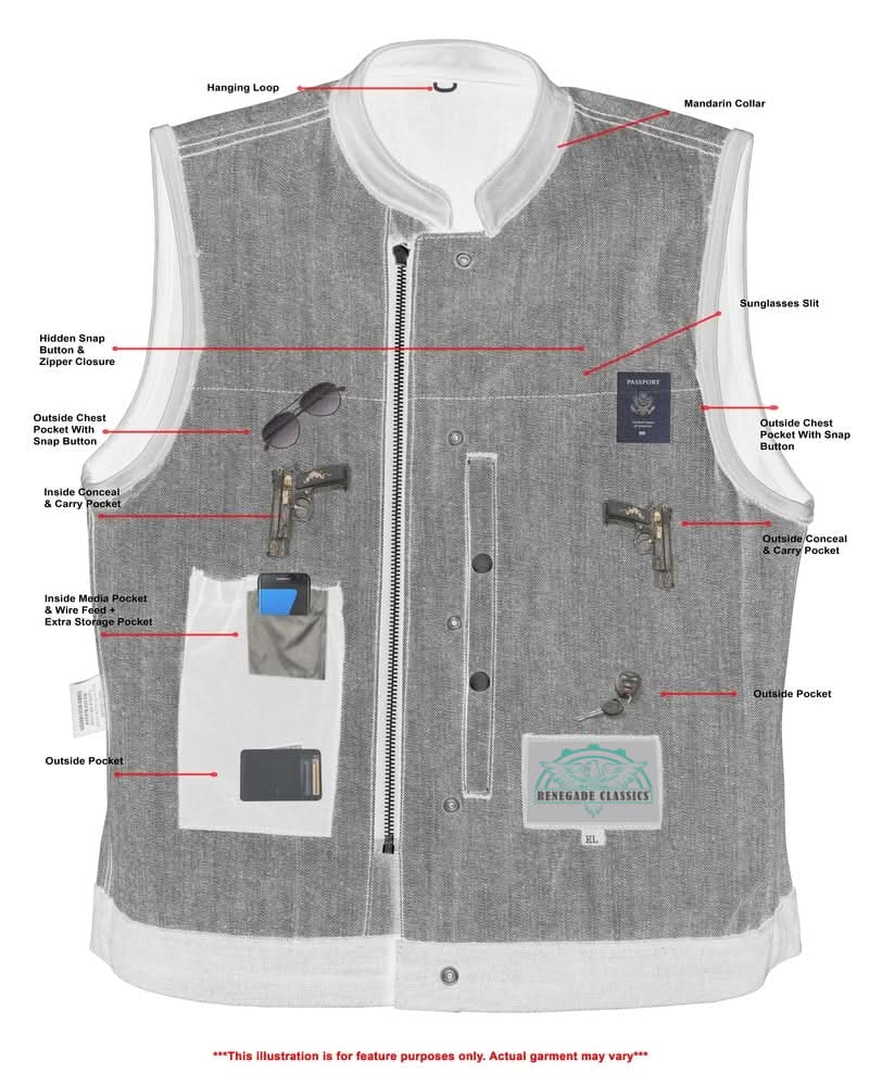 Broken Blue womens denim vest