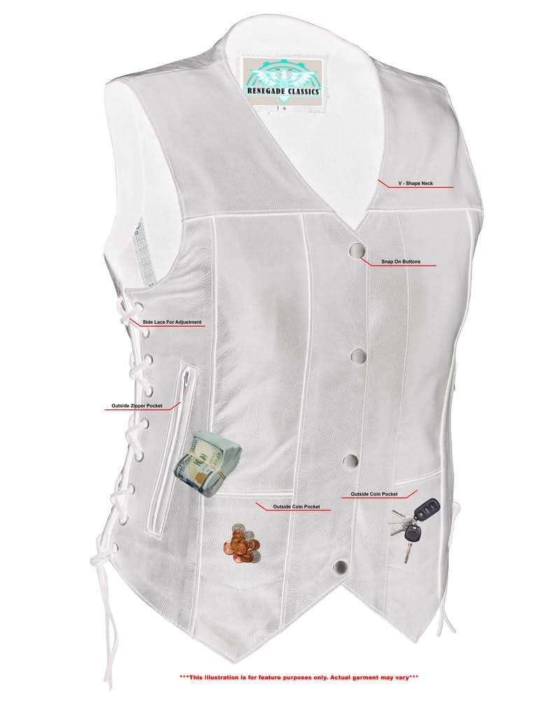 Wild Orchid Women's leather motorcycle vest