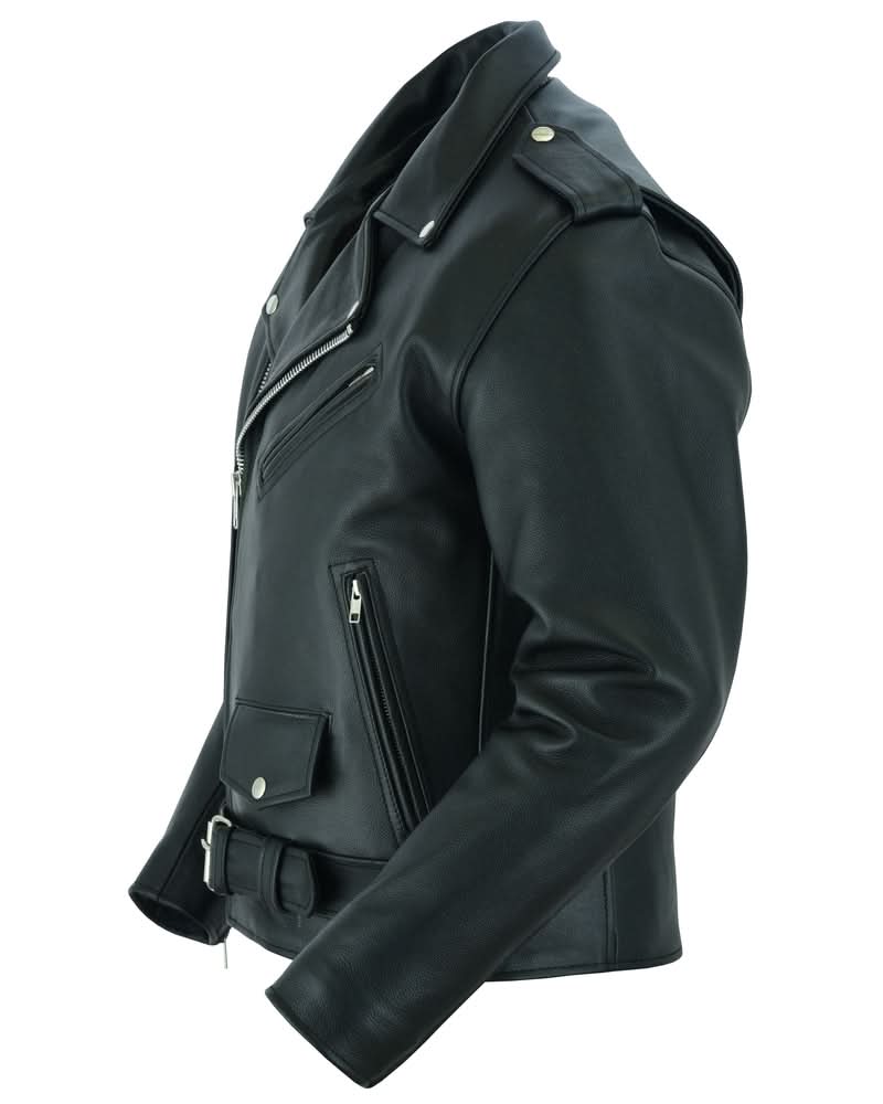 Super Arnold Men’s Black Leather Jacket Men's Leather Jackets Renegade Classics
