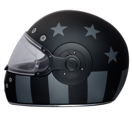DOT Daytona Retro Full Face Motorcycle Helmet: Vintage Style for Men, Women, & Youth - W/ Captain America Stealth