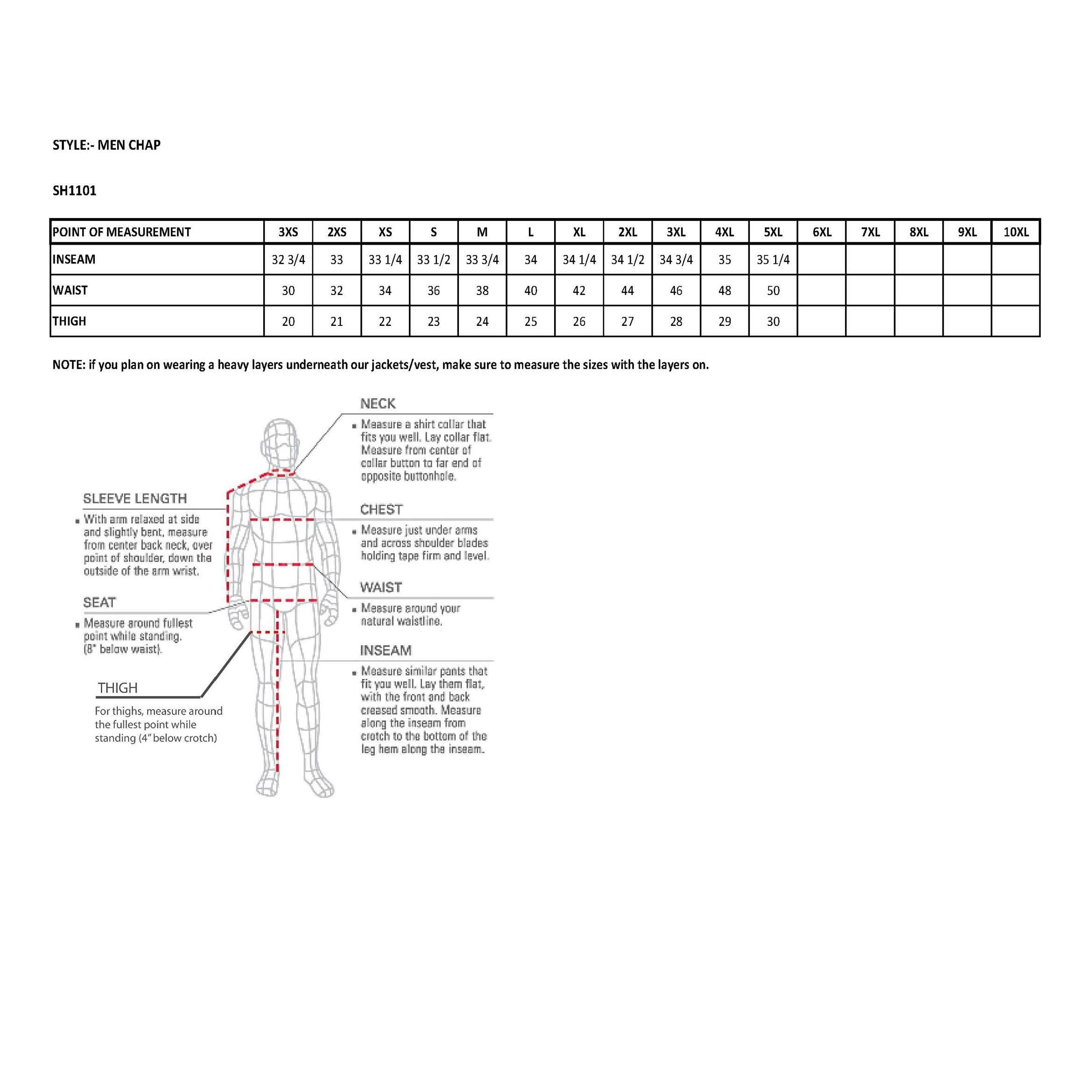Milwaukee Leather Chaps for Men's Black Premium Leather- Classic Jean Style Pockets Motorcycle Riders Chap - SH1101