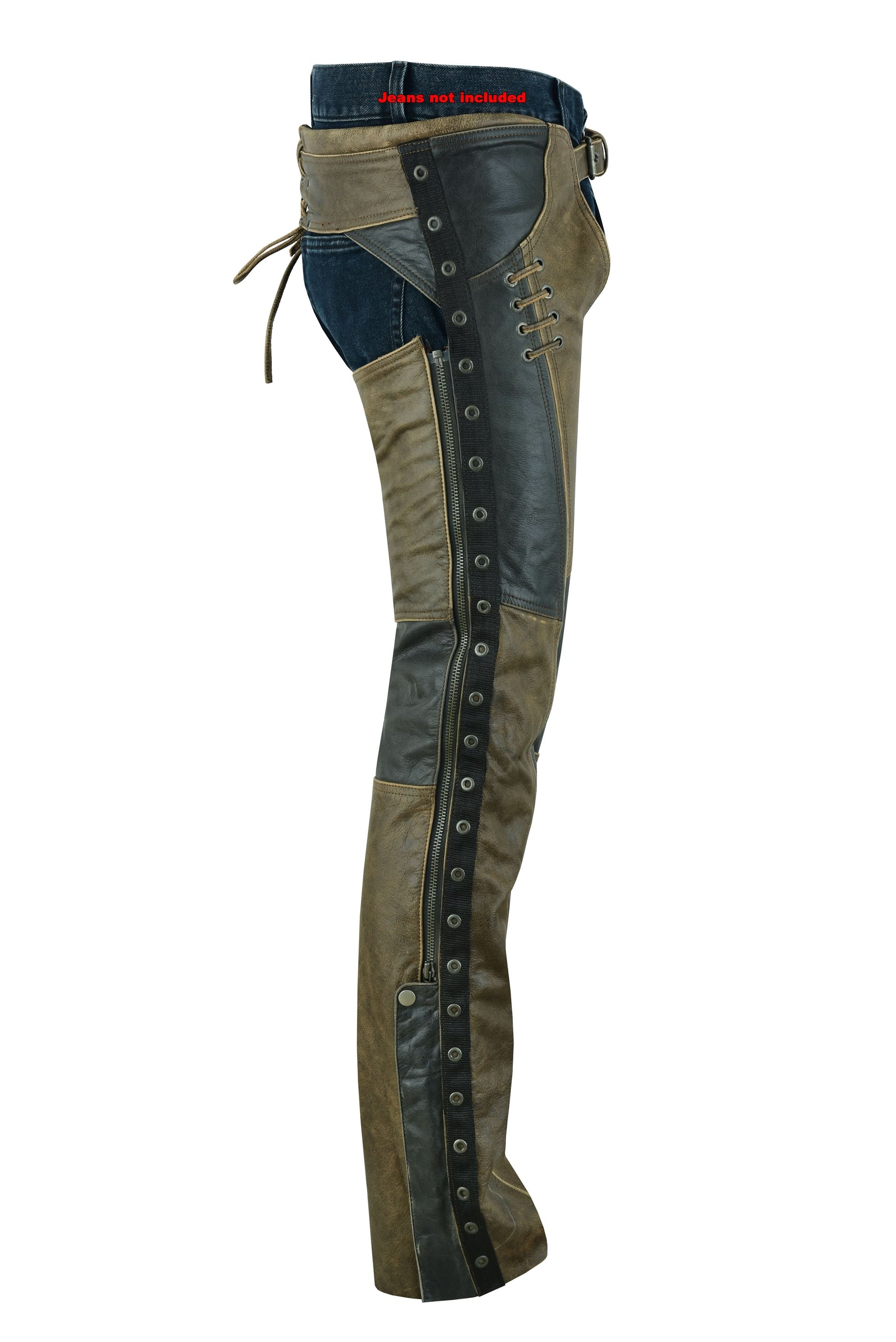 DS Women's Stylish Lightweight Hip Set Chaps- Two Tone Chaps & Pants Renegade Classics