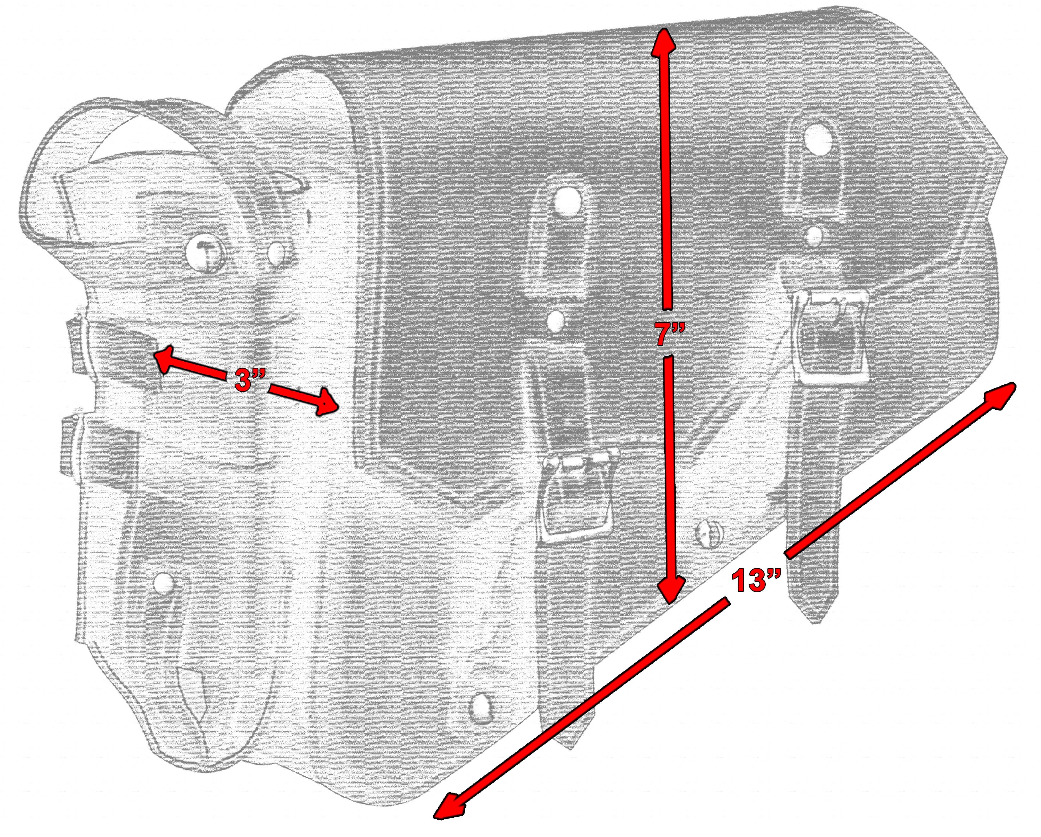 DS Left Side Synthetic Leather Swing Arm Bag w/Bottle Holder Swingarm Bags Renegade Classics