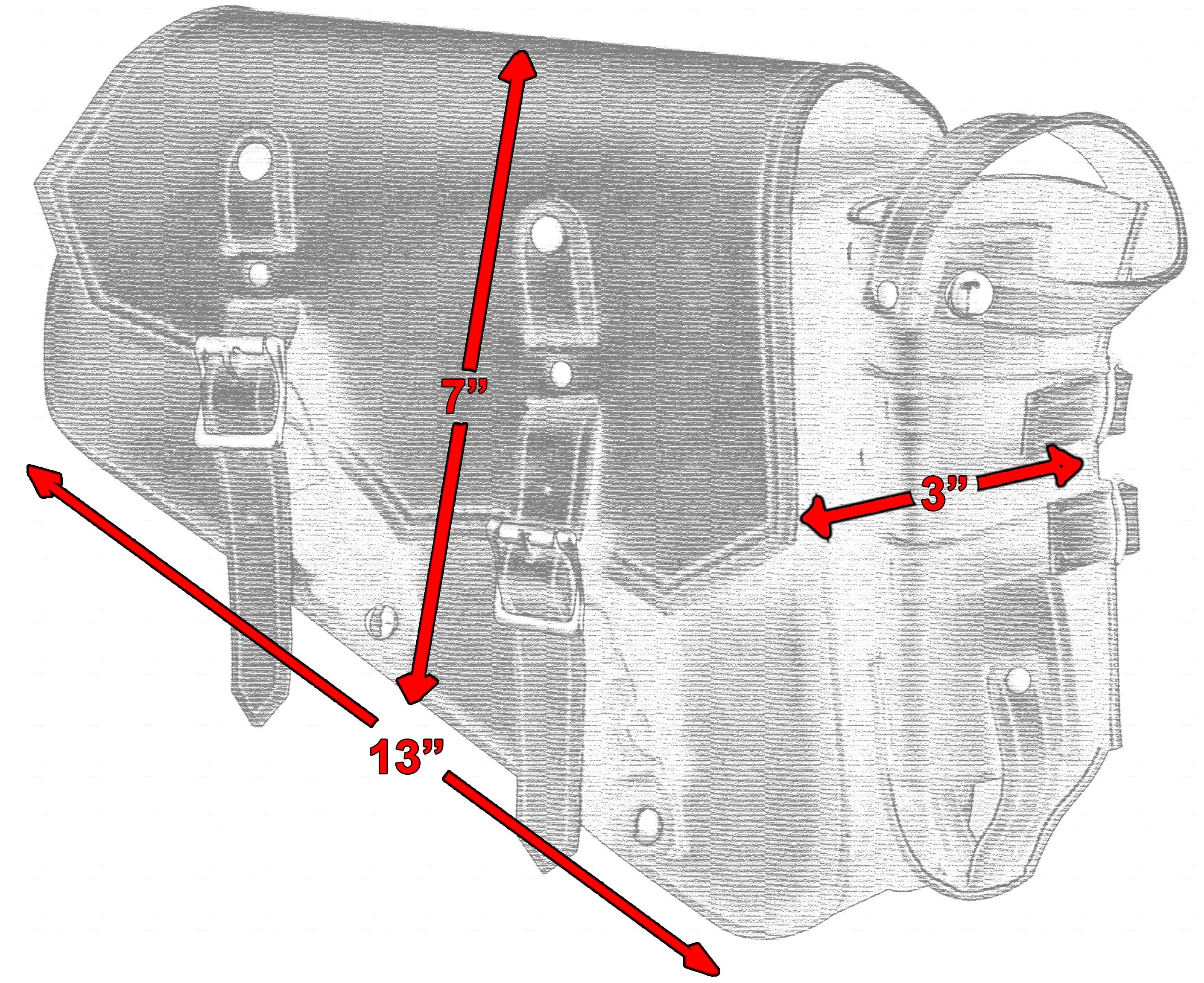 DS Right Side Synthetic Leather Swing Arm Bag w/Bottle Holder Swingarm Bags Renegade Classics
