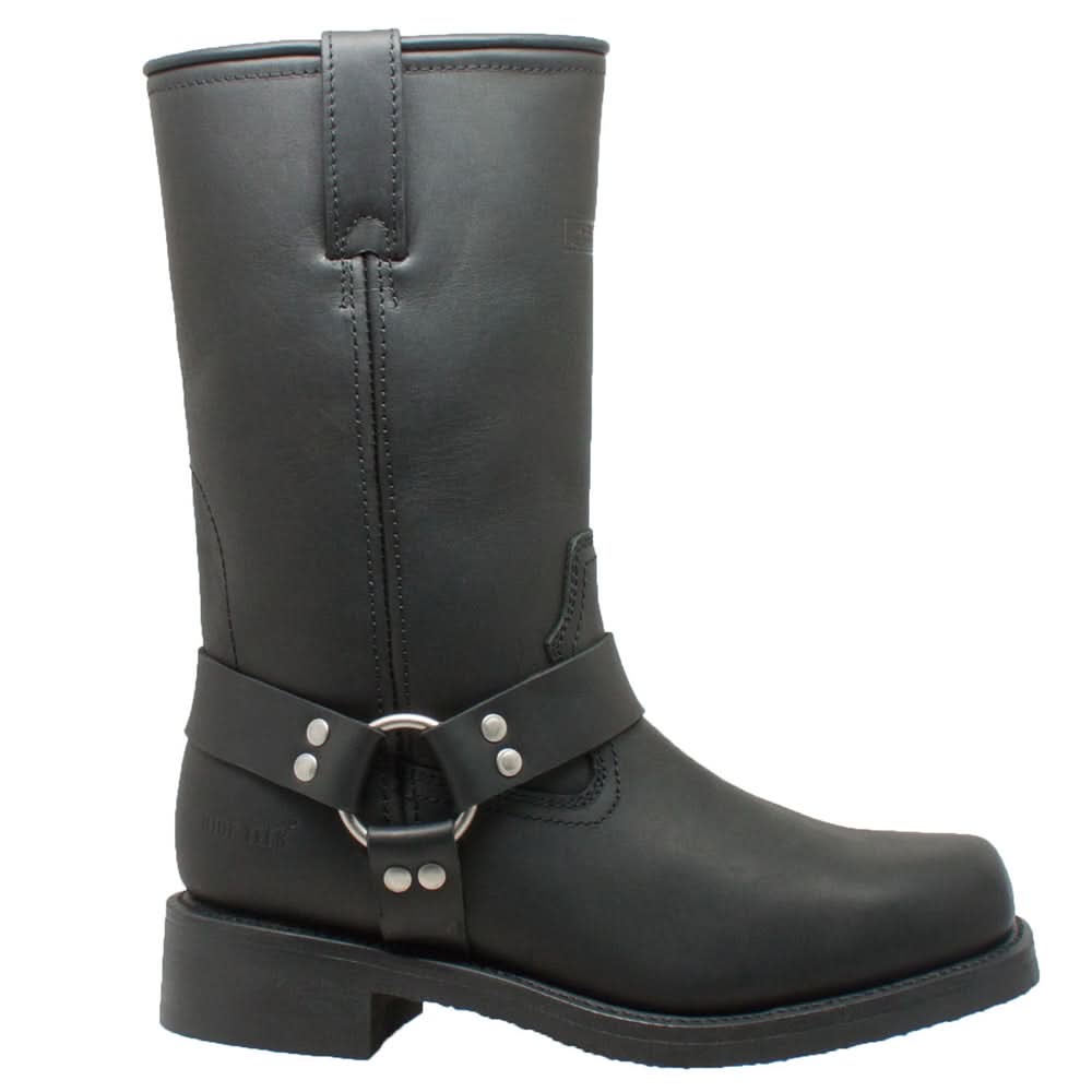 StormGuard Men's black Leather biker boots Men's Footwear Adtec Footwear