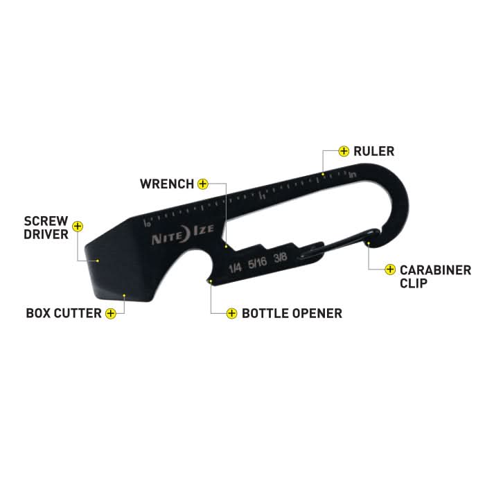 KMT-01-R3 DOOHICKEY® KEY TOOL- Black Wallet Chains/Key Leash Nite Ize