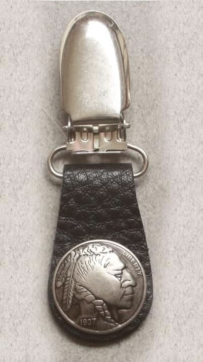 J122-12 Boot Clips Indian Head Nickel Boot Clips Warhawk Customs