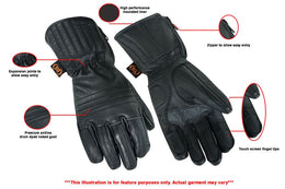 BlazeProof Men's leather gauntlet gloves Men's Gauntlet Gloves Renegade Classics