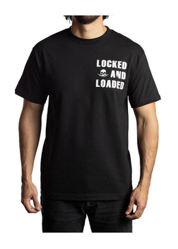 Men's Biker T-Shirt - Locked and Loaded - Defend The 2nd Amendment Men's Shirts Outlaw Threadz