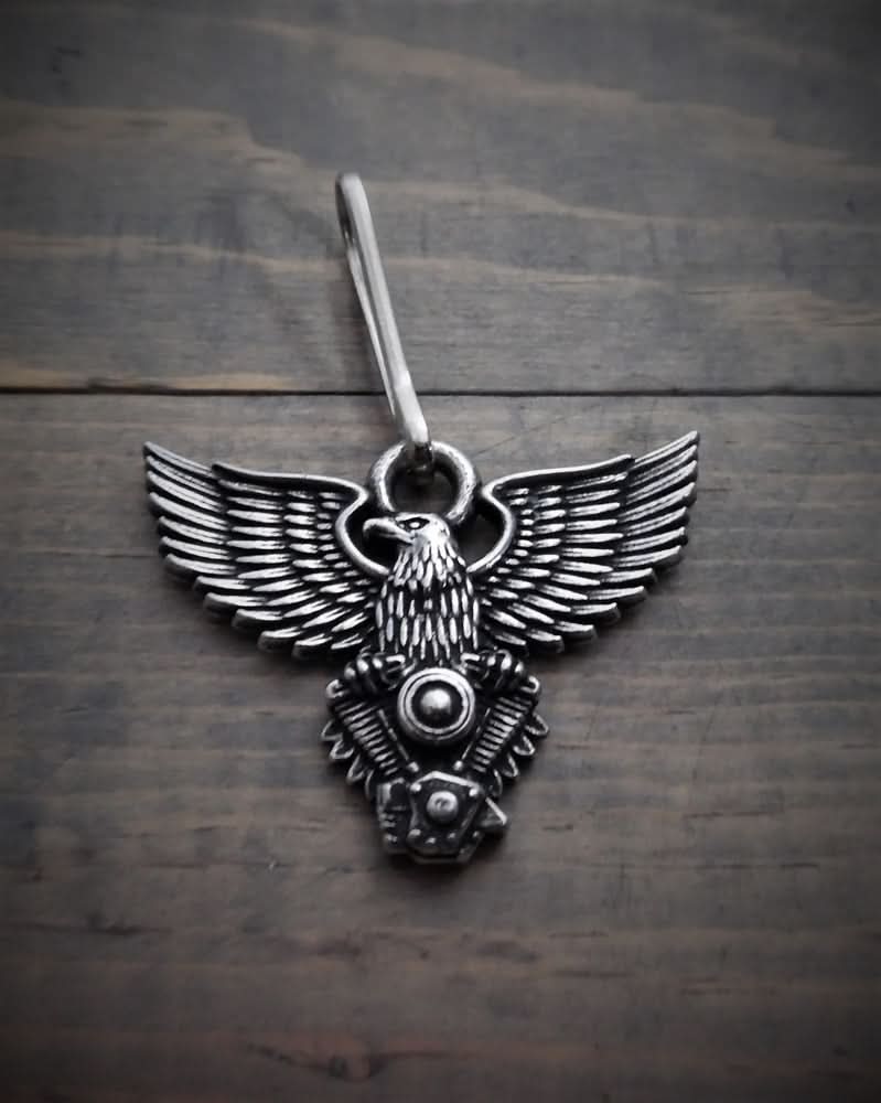 BZP-23 Eagle V-Twin Zipper Pull Zipper Pulls Bravo Bells