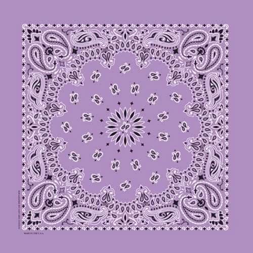 NT4405 Bandana Paisley Lavender Bandanas Carolina Mfg.