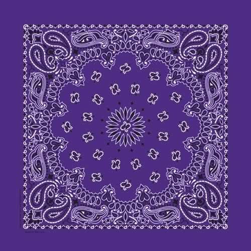 NT4406 Bandana Paisley Purple Bandanas Carolina Mfg.