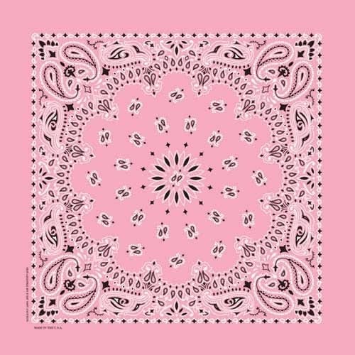 NT4408 Bandana Paisley Light Pink Bandanas Carolina Mfg.