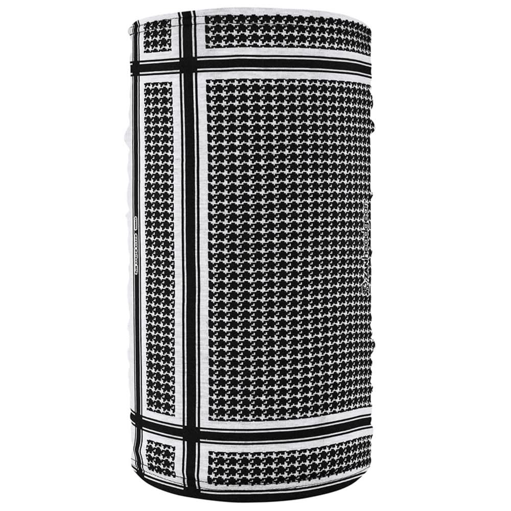 TF235BW Motley Tube® Fleece Lined- Houndstooth, Black and White Had/Neck/Sleeve Gear ZAN Headgear