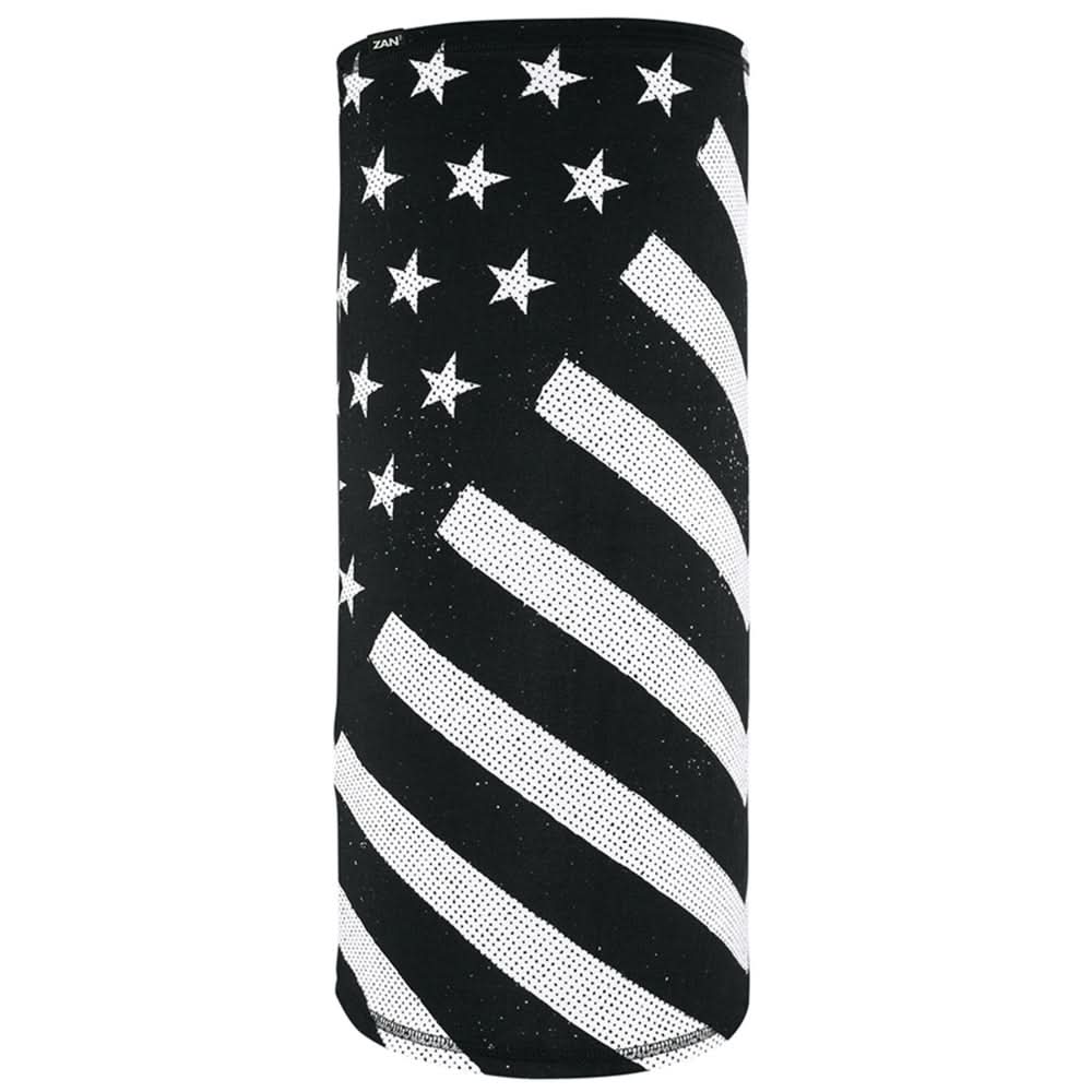 TL091 Motley Tube®, SportFlex(tm) Series- Black & White Flag Had/Neck/Sleeve Gear ZAN Headgear