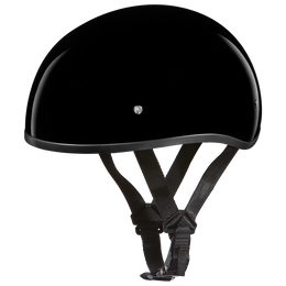 D1-ANS D.O.T. DAYTONA SKULL CAP W/O VISOR - HI-GLOSS BLACK Helmets Daytona Helmets