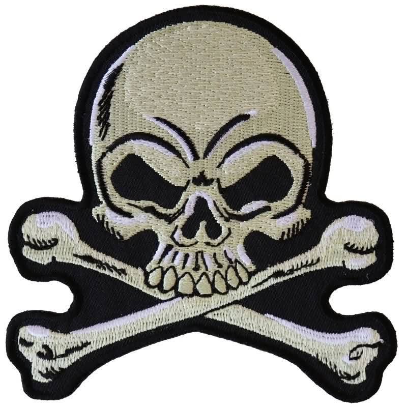 P6107 Skull and Crossbones medium Patch Patches The Cheap Place