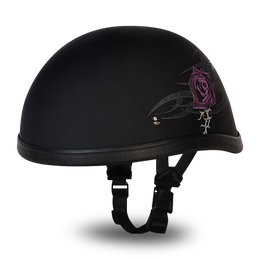 6002PR EAGLE- W/ PURPLE ROSE Non-DOT Helmets Daytona Helmets