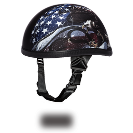 6002USA EAGLE- W/ FLAMES USA Non-DOT Helmets Daytona Helmets