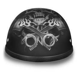 6002PS EAGLE- W/ PISTONS SKULL Non-DOT Helmets Daytona Helmets